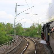 unterwegs auf der Hauptstrecke zwischen Hanau und Friedberg - mit 01 118 in die Wetterau (27.4.2019)