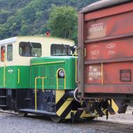 die normalspurige Diesellok D8 ist wieder im Einsatz - verliehen an die Firma Dispo-Tf, die auf dem Verladebahnhof der Brohltalbahn praktische Ausbildungen für angehende Eisenbahner anbieten - Eröffnung der Dampf-Saison auf der Brohltalbahn (17.07.2020)
