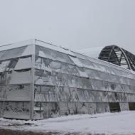 die neuen Glasgewächshäuser im Schneekleid - Winter in der Kölner Flora (17.01.2020)