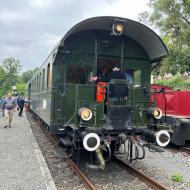 der Steuerwagen auf Donnerbüchsenbasis, wie er im Ruhrgebiet mit einer 78er zum Einsatz kam - Anheizertag bei den Osnabrücker Dampflokfreunden (2.6.2024)