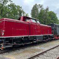 V100 2077 wird in bald wieder fahren können und dürfen - Anheizertag bei den Osnabrücker Dampflokfreunden (2.6.2024)