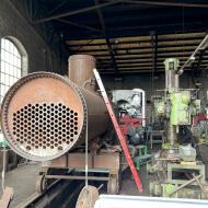 Zuckersusi 98 727 ist nach mehrjährigen Stillstand das nächste große Projekt im Museum, sie soll *bald* wieder fahren, hier ist der Kessel, Fahrwerk und Führerhaus zu sehen - Bahnwelttage 2025 in Darmstadt-Kranichstein (29./31.05. und 01.06.2025)