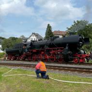 nach fast jeder Bergfahrt wurde Wasser nachgefüllt - mit Volldampf in den Taunus (8./9.6.2025) - unterwegs mit 52 4867