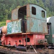 eine kleine Schmalspurdampflok gehört ebenfalls zum Bw Gerolstein ... mittelfristig ist die betriebsfähige Aufarbeitung geplant (24.07.2016)