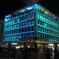 Lichtprojektion auf dem Kölner Domforum (31.12.2016)
