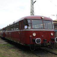 die AKE bzw. Vulkaneifelbahn besuchte das Museum am Samstag mit einen Schienenbus Sonderzug - Sommerfest DB Museum Koblenz 2017