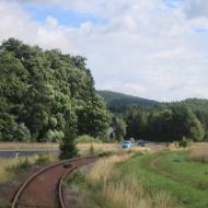 unterwegs auf der Oleftalbahn mit 795 256-7 der VEB - Schienenbus VT95 auf der Oleftalbahn