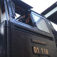 Blick in den Führerstand von 01 118 im Güterbahnhof Euskirchen (21.04.2018)