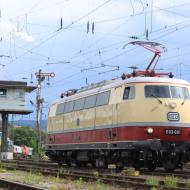 E03 001 ist seit Mai 2018 wieder neu gefristet und darf erstmals seit mehr als 10 Jahren wieder fahren - am Sonntag zog sie erstmals den TEE Sonderzug nach Köln - DB Museum Koblenz - Sommerfest 2018 (16.06.2018)