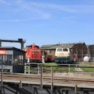 Blick auf die Wagenhalle - aus Richtung Drehscheibe - DB Museum Koblenz (22.4.2019)