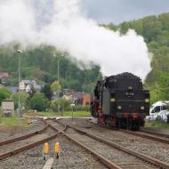 Umsetzen der 01 118 im Bahnhof Stockheim  - mit 01 118 in die Wetterau (27.4.2019)