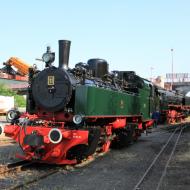 Wasserfassen in Brohl : wegen der Dreischienengleise im Verladebahnhof der Brohltal konnte die letzte erhaltene Brohltaldampflok 11sm ein letztes Mal 01 118 besuchen. 11sm stand an diesen Wochenende unter Dampf und konnte wegen der mehr als 30 minütigen Verspätung nach Feierabend kurz vorbeischauen - eine ungeplante, aber sehr glückliche Fügung  - Abschied von 01 118 (03.08.2018)