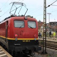 140 003-5 übernahm die Stromversorgung für die Rheingold Wagen - ihr Generatorwagen funktionierte leider nicht - Abschied von 01 118 (03.08.2018)