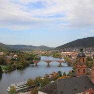 Blick auf Miltenburg, den Main und das Maintal von der Miltenburg herab - Sonderfahrt der HEF mit V36 406 nach Miltenberg (12.10.2019)