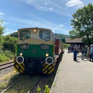 umsetzen am Endbahnhof Engeln - auch hier ist das Restaurant zur Zeit geschlossen - Brohltalbahn - Saison 2020 (Pfingsten, 31.5.2020)