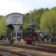 ein Blick auf die Drehscheibe, Ringlokschuppen und das spezielle Stellwerk - 
Museumstage im Eisenbahnmuseum Bochum mit Gastlok S 3/6 3673 (18 478) aus Nördlingen (20/21.4.2024)