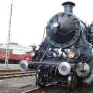 Frontansicht der S 3/6 3673 - Museumstage im Eisenbahnmuseum Bochum mit Gastlok S 3/6 3673 (18 478) aus Nördlingen (20/21.4.2024)