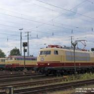 111 001, 218 105 und 103 226 zogen bei der Parade jeweils kleine TEE-Züge aus 2 bzw. 3 Wagen. 14.06.2014