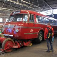 einer von 17 Anfang der 50er Jahre gebauten Schienen-Straßen-Omnibusse (19.04.2015). 1968 waren alle bereits ausgemustert.