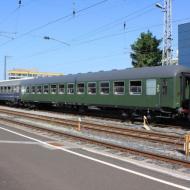 FD Frankenstolz mit drei verschiedenen BM 234 Wagen. Links ist der ursprüngliche Farbversion aller Wagen zu sehen. Der mittlere Wagen wurde in den Vereinsfarben umfoliert. Recjts der erste in 60er Jahre Lacierung wiederhergestellt (04.06.2015).