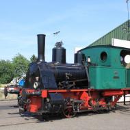 B-Kuppler Dampflok D3 Anna wurde 1921 bei Krauss in München und gehört seit mehreren Jahren zur RWTH Aachen (11.07.2015)