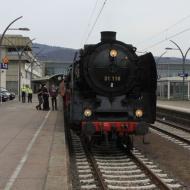 01 118 beim Betriebshalt im Heidelberger Hbf (03.04.2016)