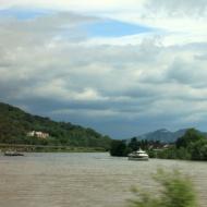 im TEE Rheinpfeil am Rhein entlang - mit Blick auf das Hochwasser (18.06.2016)